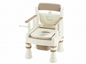 ポータブルトイレきらくMY型（やわらか便座） アイボリー 45611