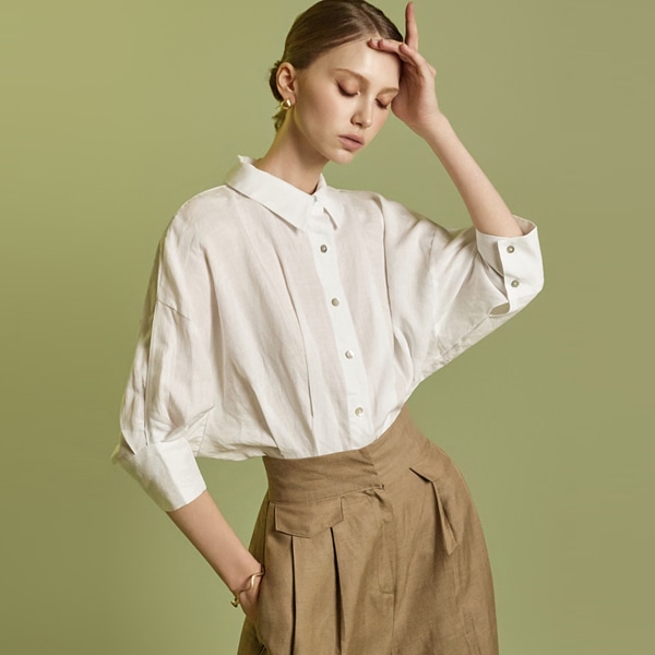 S384 リネン カラー シャツ 12,647円