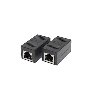 LUYING RJ45 LANケーブル用中継コネクタ RJ45 延長 アダプタ メス-メス ギガビット 対応 8P8C コンパクト LY-19A01 (２個セット)