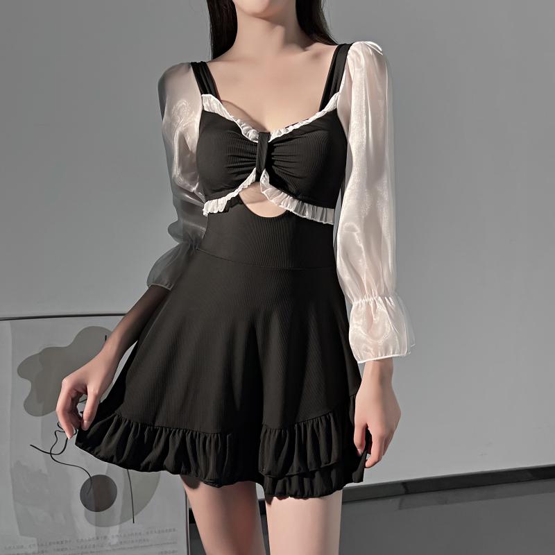 カジュアル 水着 カバーオール スイムウェア レディース 夏 海 プール リゾート レジャー 体型カバー 日焼け防止 大きいサイズ 胸パッドありワイヤーなし