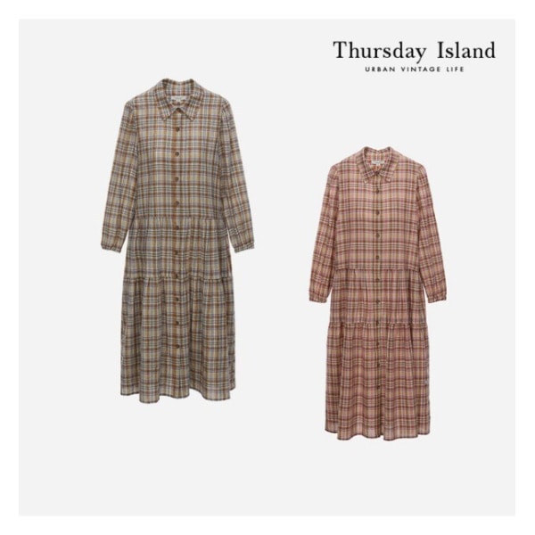 Thursday Island シャツ カラー チェック ワンピース(T226MOP139W) 14,989円