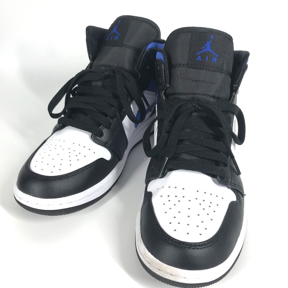 NIKE ナイキ スニーカー 554724-140 Air Jordan 1 Mid Royal エアジョーダン1 ミッド ロイヤル 靴 シューズ レザー ブルー