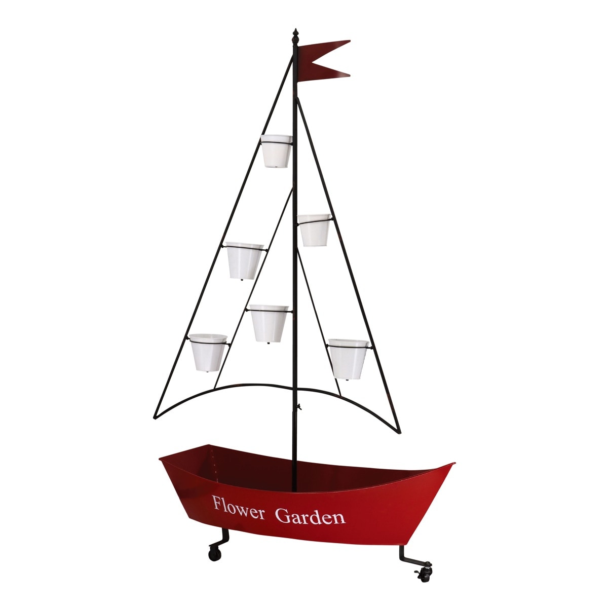 フラワーワゴン ヨットプランター フラワースタンド ワゴン 花台 フラワーラック プランタースタンド 飾り 車 花スタンド ラック ディスプレイ ボックス 置く 植物 観葉植物 花 園芸 28,512円