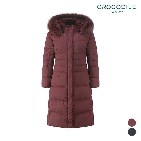 フォックスファー フード グースダウン ロングパディングジャンパー_CLAWDW108