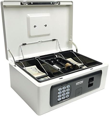 キャッシュボックス 手提げ金庫 テンキー キーレス 暗証番号タイプ 非常解錠キー付 電池式 DCB-58 9,133円