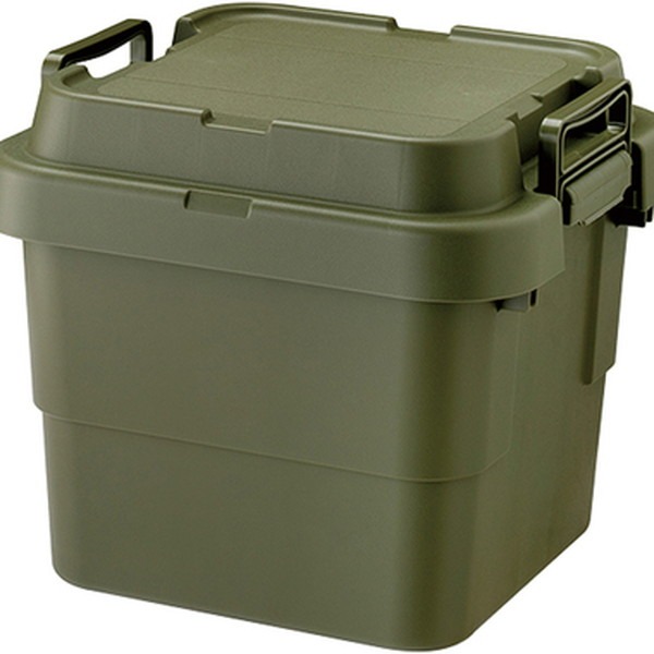 トランクカーゴ/収納ボックス [S蓋 30L カーキ] 幅40cm 車用ルーフキャリー対応