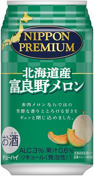 缶チューハイ ニッポンプレミアム 北海道産 新着 新作グッ 富良野メロンのチューハイ 350ml缶 48本