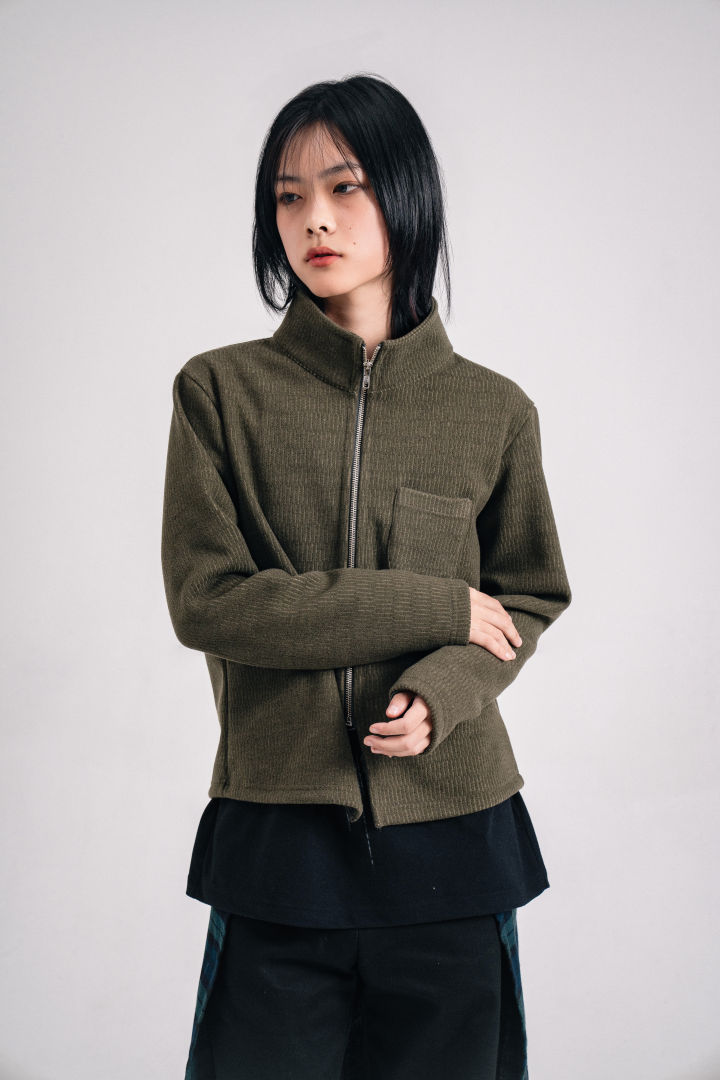 24FWOUT001_C1 ニット Zip-up UNISEX Outer