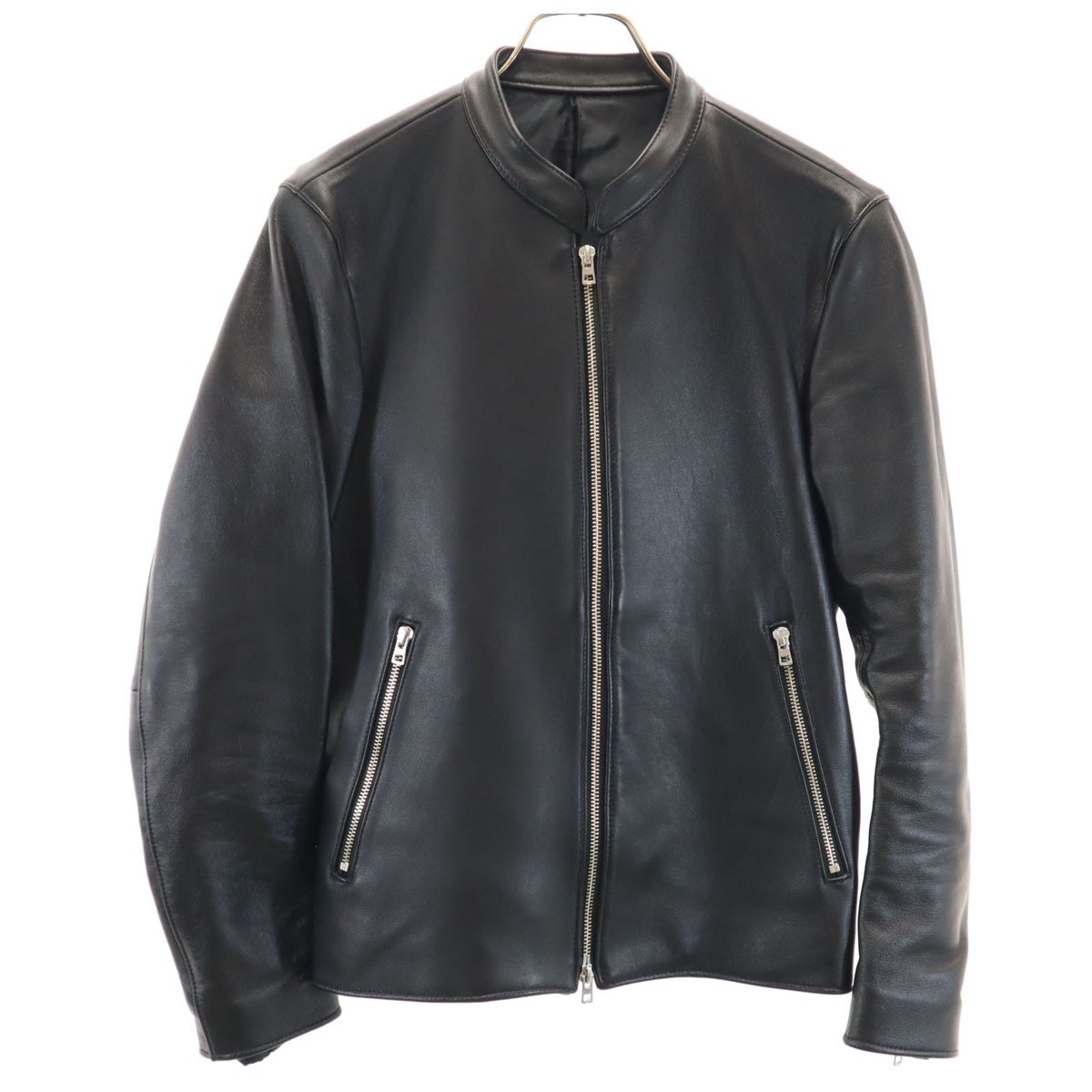 羊革 レザージャケット S ブラック メンズ 古着