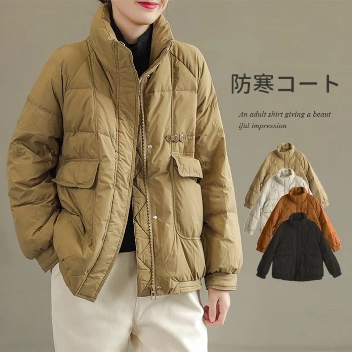 中綿コート レディース ジャケット コート 中綿ジャケット アウター スタンドカラー 秋冬 ショート丈 防寒コート 無地 キルティングジャケット 軽量 冬物 ショート丈 秋 ショートコート 無地 軽3