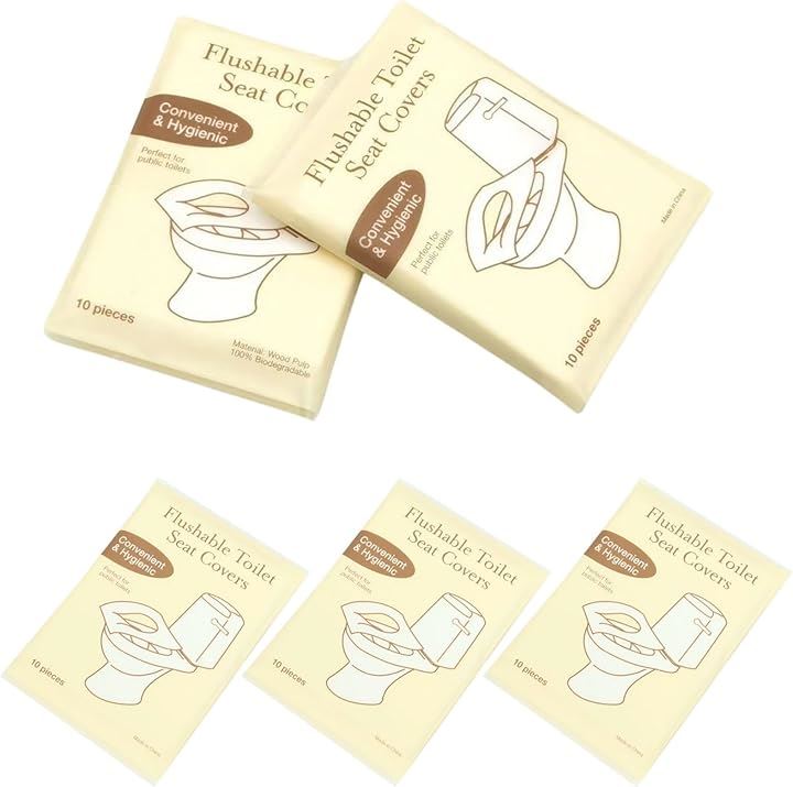 便座シート 使い捨て 携帯用 流せる 使い捨て便座シート トイレシート 便座カバー 大きめ 抗菌防臭 衛生管理 外出用 旅用(50, フリー)