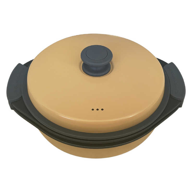 サクセスアジア　レンジクッキング 丸型3Pセット鍋(丸深型/浅型・蒸し用トレー)　SA036-BG