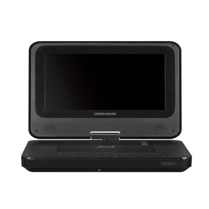 ポータブル ブルーレイプレーヤー 9型ワイド ポータブル BDプレーヤー AC電源 バッテリ内蔵 充電対応 車載 GH-PBD9A-BK ブラック