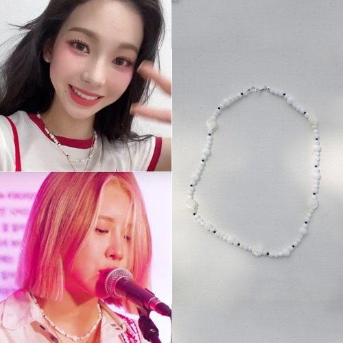 [エスパカリーナベクイェリン着用] Peaceful mother-of-pearl necklace セレブが愛するカスタムジュエリー 韓国の人気芸能人着用 人気ジュエリー 韓国女性アクセサリー
