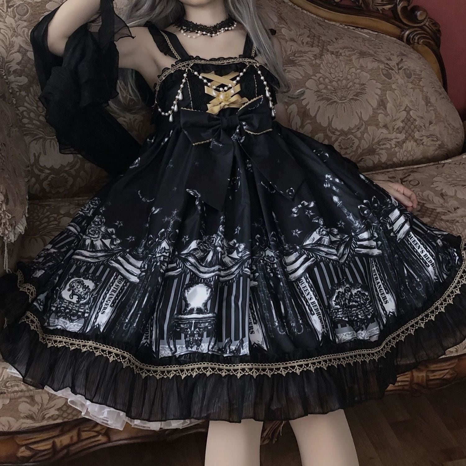 爆裂超特価 ロリータスカートせっけい Lolita 洋服 ゴシックダーク 十字輪廻 つり革 jsk ワンピース せっけい Lolita 洋服 ゴシックダーク 十字輪廻 つり革 jsk ワンピース