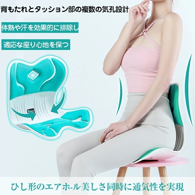 【即納】骨盤から腰をサポート 高反発メモリー綿 腰当て クッション 軽量 持ち運び簡単 椅子や床に置いて座るだけ 猫背改善 腰が痛くならない 腰椎椎間板ヘルニア予防 オフィス テレワーク 5,440円