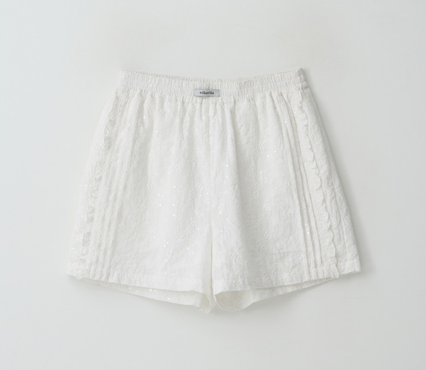 LACE FRILL SHORT PANTS