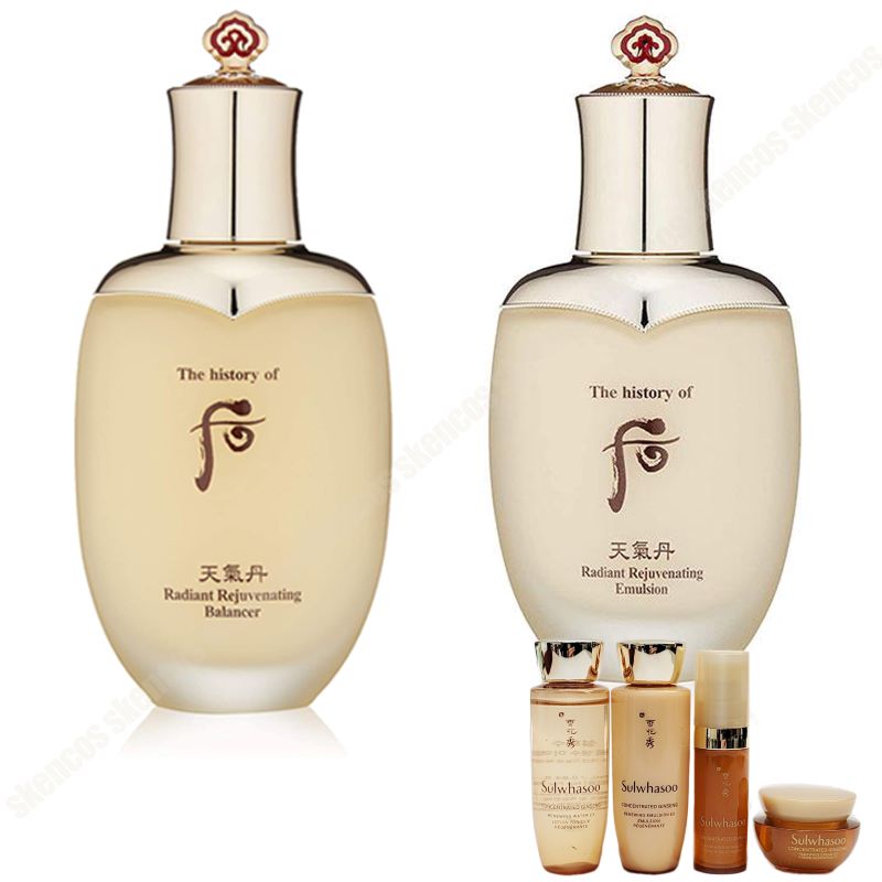 ザヒストリーオブフーフー天氣丹 華炫 バランサー150ml+エマルジョン110ml/2点セット+Sulwhasoo 滋陰生(ジャウムセン)4種サンプルキット