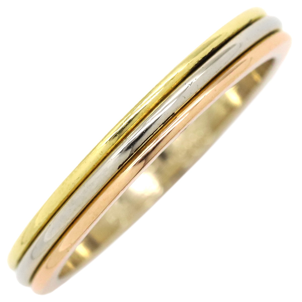 カルティエ Cartier リング 指輪 ルイ カルティエ ヴァンドーム K18WG K18YG K18PG ホワイトゴールドXイエローゴールドXピンクゴールド #54(JP14) スリーカラー イニ