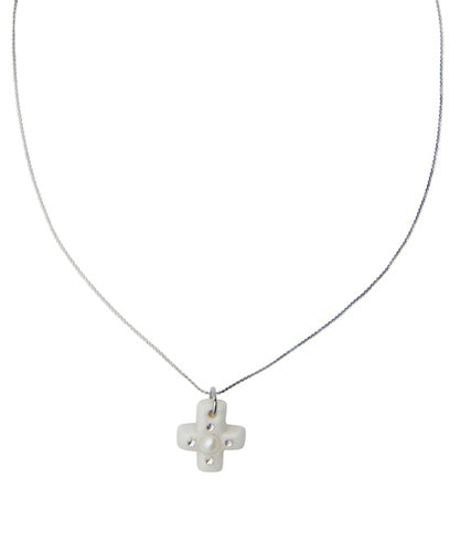 NFF crossway pearl necklace white クロスウェイパールネックレス ホワイト 韓国アクセサリー 正規品