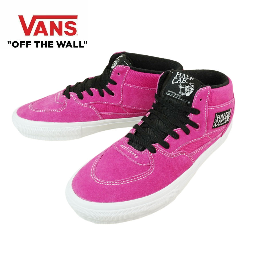 VANS スニーカーVANS ヴァンズ バンズスケートハーフキャブ SKATE HALF CABPOP HOT PINK ポップホットピンクピンク 黒 スケート