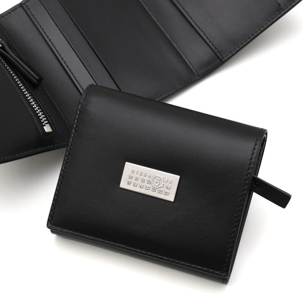 財布 「ニューメリック」3つ折りウォレット SA6UI0030 P8873 メンズ ユニセックス ブラック レザー 折りたたみ ミニ財布
