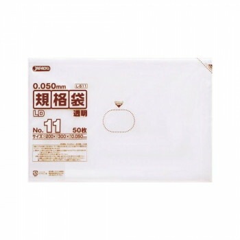 ジャパックス LD規格袋厚口 厚み0.050mm No.11 透明 50枚x10冊x4箱 L511