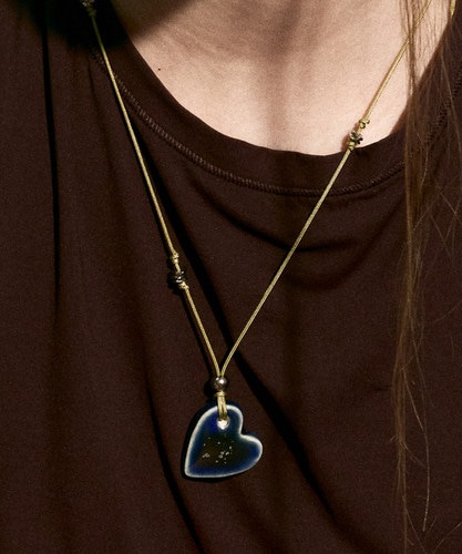 NFF aevon ceramic necklace navy エイヴォンセラミックネックレス ネイビー 韓国アクセ