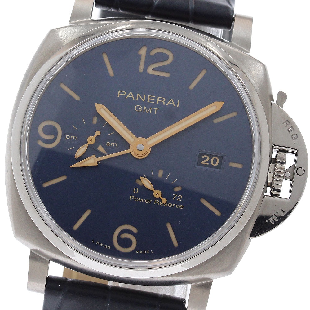 パネライ PANERAI PAM00964 ルミノール ドゥエ GMT パワー リザーブ 自動巻き メンズ 極美品 保証書付き_956115【中古】
