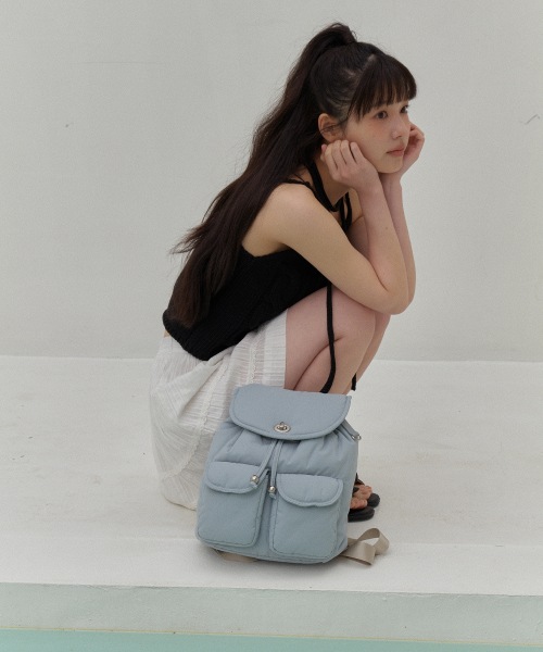 【OVHEE】 Mignon Padded Backpack_Sky Blue リュック 正規品