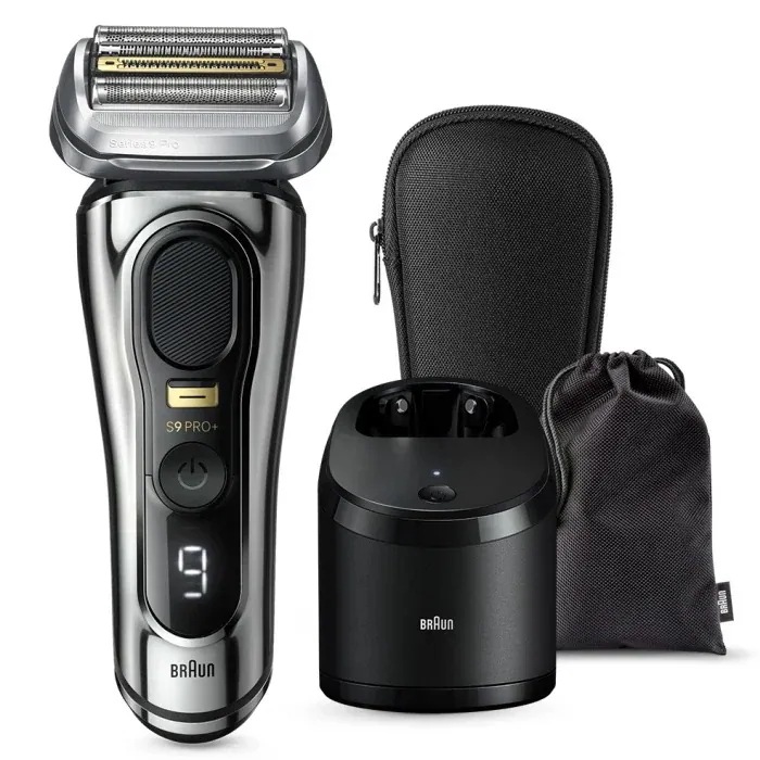 メンズシェーバー シリーズ9 Pro+ 5in1自動アルコール洗浄器＆シェーバーケース付き 9556cc-V メタリックシルバー