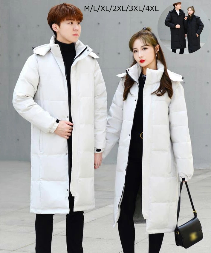 ダウンコート ダウンジャケット 大きいサイズ 防寒着 男女兼用 レディースダウンコート メンズ 中綿コート カップル ロングコート フード付き お揃い ジャケット メンズコート 保温 秋冬 ペアルック