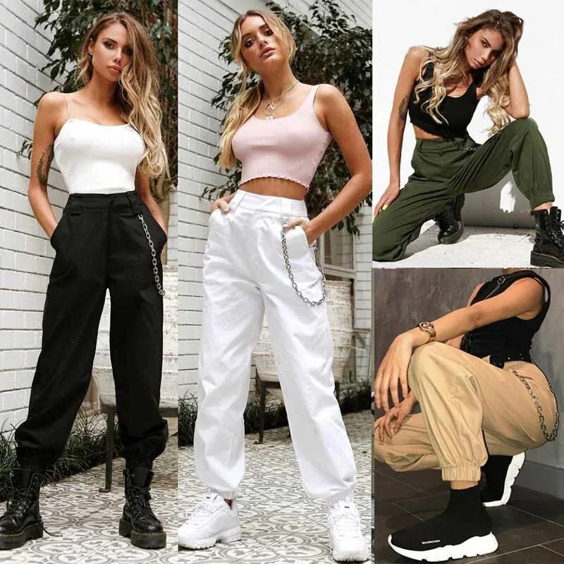 ダンスパンツヒップホップレディ今週の割引は 25% オフですースカーゴパンツジョガーパンツレディースヒップホップ