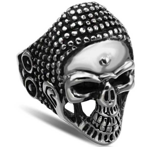 ブッダスカルステンレスリング（ZRO020） 指輪 ドクロ 大仏様 日本 アジアン 髑髏 螺髪 仏教 サージカルステンレス316L 男性 女性 プレゼント 記念日 誕生日 r1163xxxxxxxx
