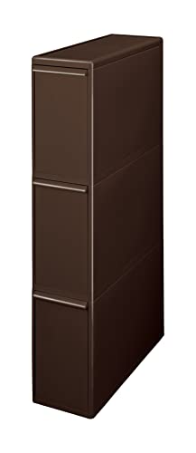 ライクイット (like-it) フタ付き ゴミ箱 分別引出しステーション スリム 3段 キャスター付 約幅170mm ブラ