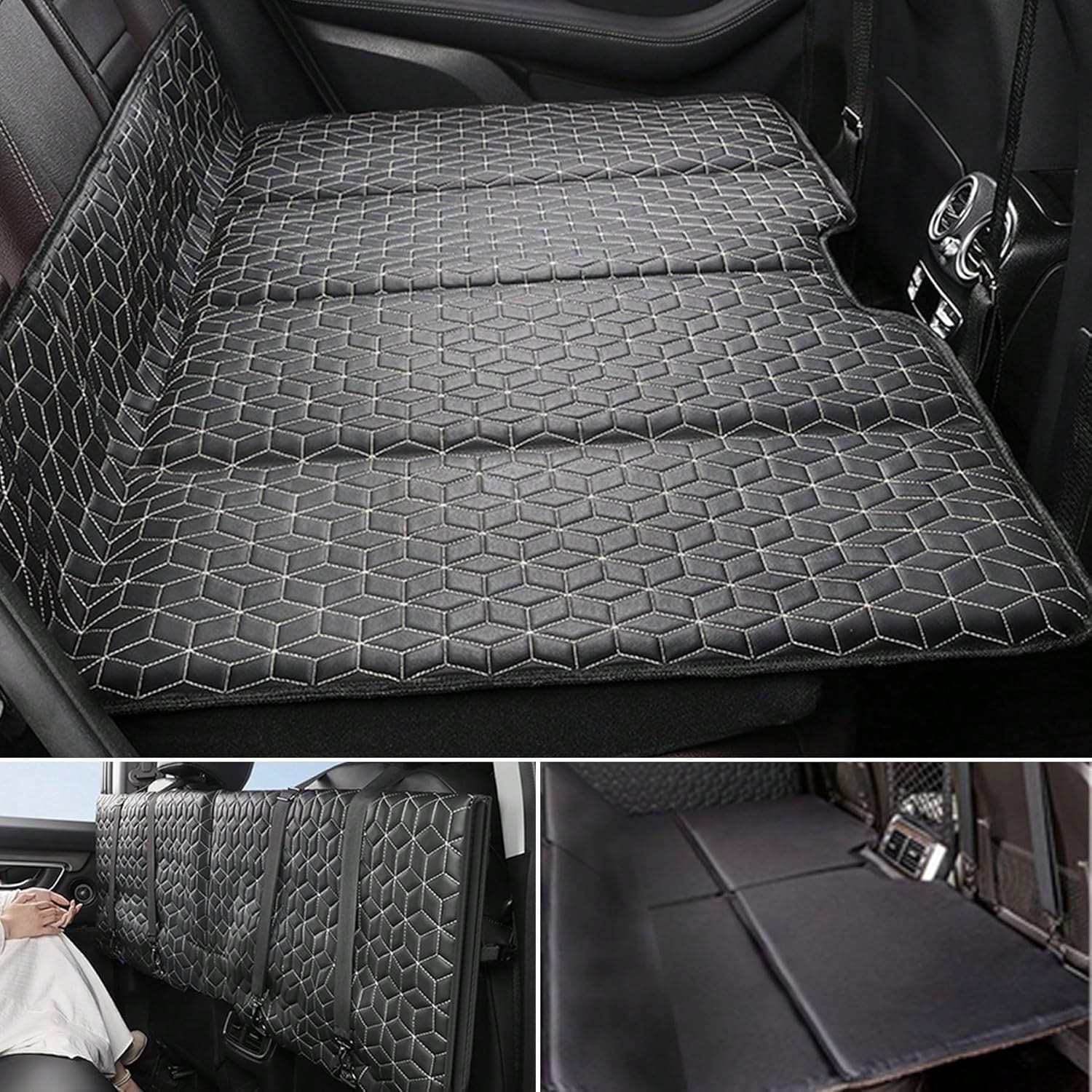 新しい-XXIAOTIAN（ゼクシオティアン） 車中泊 マット 車用ベッド アウトドア 後部座席マット キャンプ マット 非膨張式折りたたみ式カーマットレス 折りたたみ式 背もたれ付き 両面使用 SU