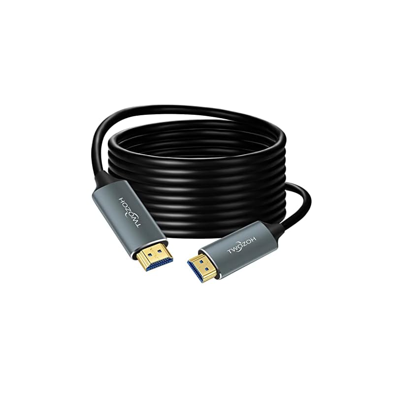 Twozoh 光ファイバーHDMI ケーブル 10M 4K 2.0 60Hz 1080P対応 18gbps超高速HDMI ケーブル 60P 4K/UHD 4:4:4 HDCP 2.2 ARC (5M 9,936円