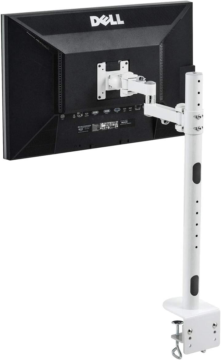 サンワダイレクト モニターアーム 49インチ対応 高耐荷20kg 角度/高さ調整 クランプ式 支柱高さ70cm VESA ディスプレイ アーム 100-LA056