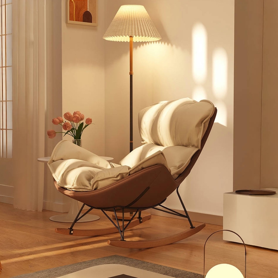 ロッキングチェアリクライニング大人大人怠惰なソファリビングルームバルコニーハッピーホームシングルレジャーロブスターカタツムリチェア