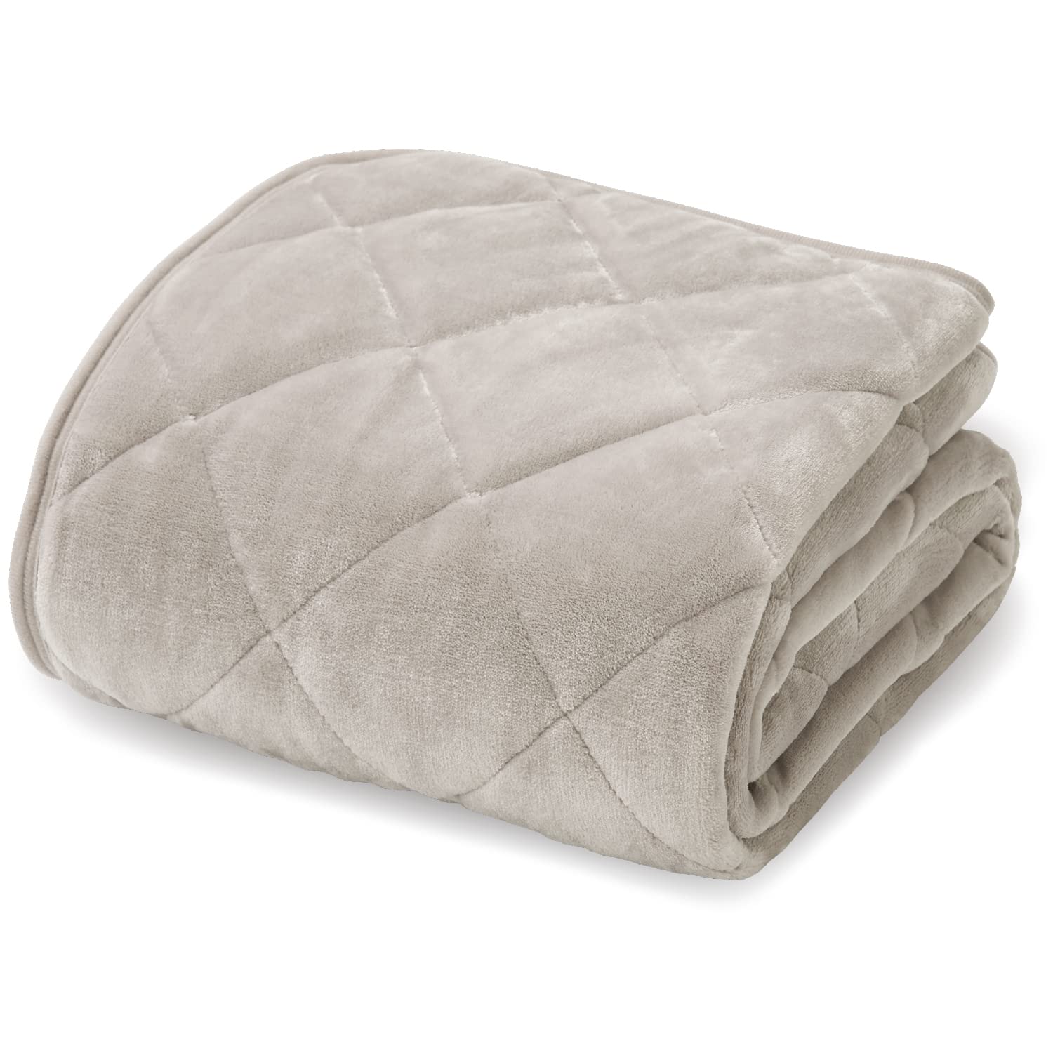 AQUA mofua 敷きパッド しきぱっと ダブル 冬用 グレージュ +2℃ 発熱タイプ Heatwarm あったか ベッドパッド ぬくぬく モフモフ 吸湿発熱素材 ふわふわ 敷き...