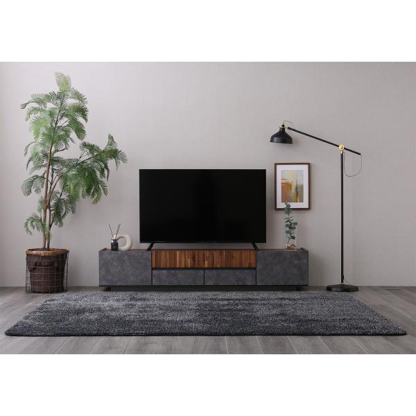 テレビ台 ローボード ラック 棚 おしゃれ 北欧モダン ストーン柄 日本製 完成品 低ホルムアルデヒド コンクリ モルタル調×木目 180cm幅 32,104円