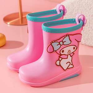 子供用レインブーツ女の子滑り止め赤ちゃんレインブーツ美楽ティハローキティクロミウォーターシューズ
