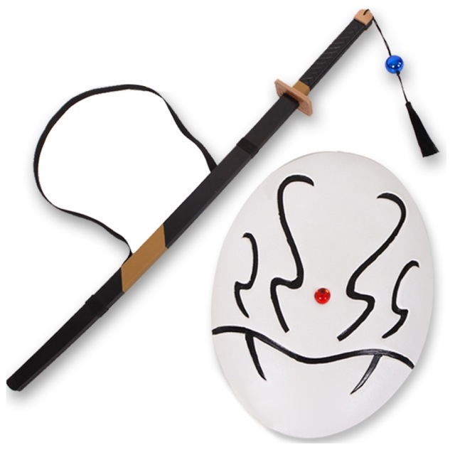 【新品開催 】転生したらスライムだった件 主人公 リムル テンペスト cosplay道具 静さんお面と刀 コスプレ道具 模造刀 コスプレ武器