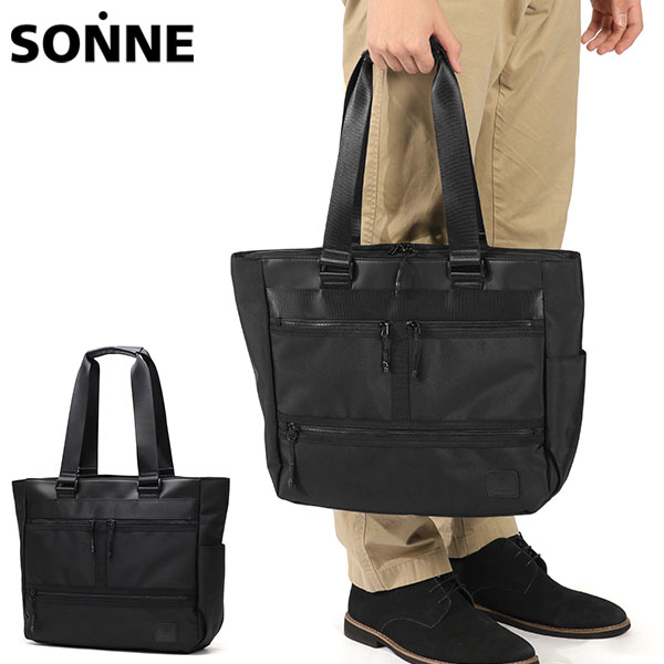 トートバッグ メンズ 大きめ ファスナー付き ブランド 軽い カジュアル メンズバッグ 横型 ビジネストート シンプル 黒 通勤 営業 肩掛け 撥水 A4 B4 PC 15inch SOSF002