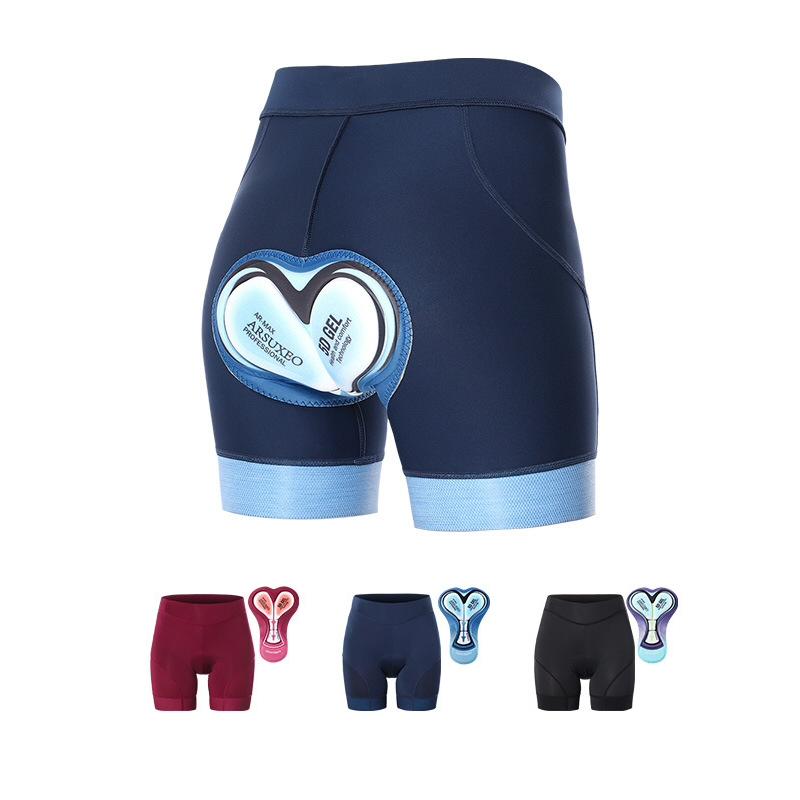 レディース サイクル インナーパンツ 5Dゲルパッド 衝撃吸収 痛み軽減 自転車用 サイクルパンツ レーサーパンツ スポーツ 速乾 通気性 吸汗 伸縮性 柔軟性