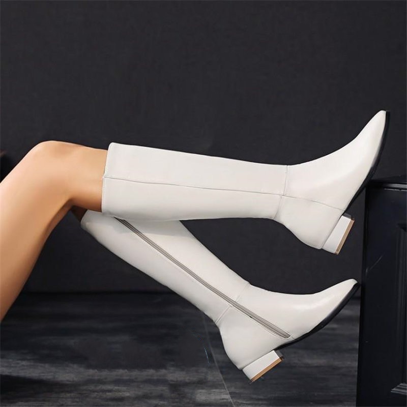 ロングブーツ レディース秋冬 ロングブーツ大きいサイズブーツ黒ミドルブーツローヒール2227ｃｍ防