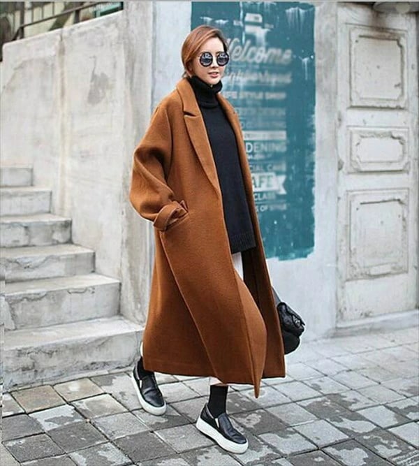 M チェスターコート レディース ロング冬 おしゃれ ビッグシルエット オーバーサイズ シンプル アウター 中綿裏地有り 大きめ ブラウン d1035s1s1x2/代引き・返品・交換・同梱不可