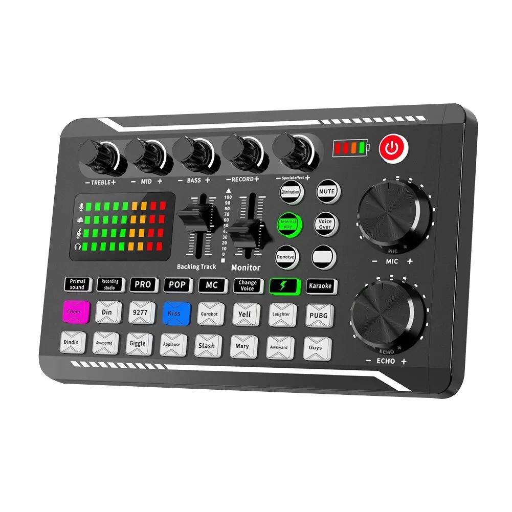 オーディオミキシングコンソールアンプライブ音楽ミキサーf998サウンドカードプロフェッショナルBluetooth対応スタジオレコード 6,878円