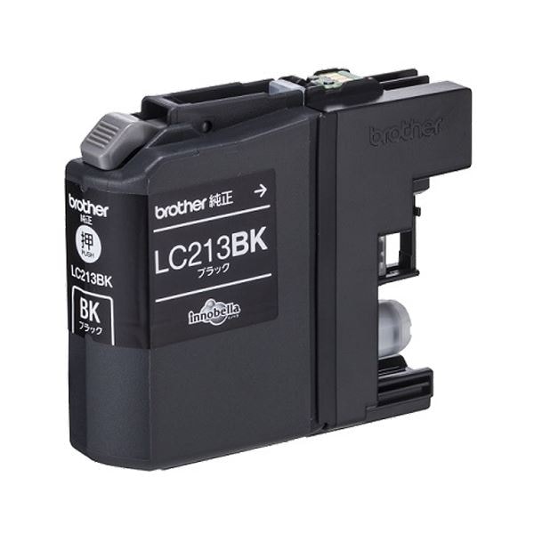 （まとめ）ブラザー インクカートリッジ ブラックLC213BK 1個 (×3セット)