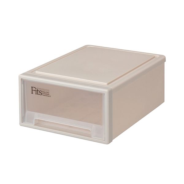 （まとめ） 天馬 Fits フィッツケース リトルW316×D410×H172mm カプチーノ 1個 (×3セット)